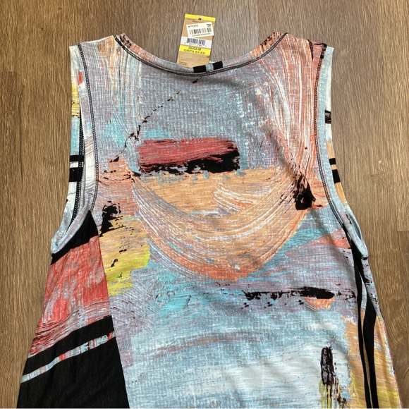 Rachel Roy Abstract Print Maxi Dress - Black and Multicolor Lined Size Medium - Picture 11 of 16